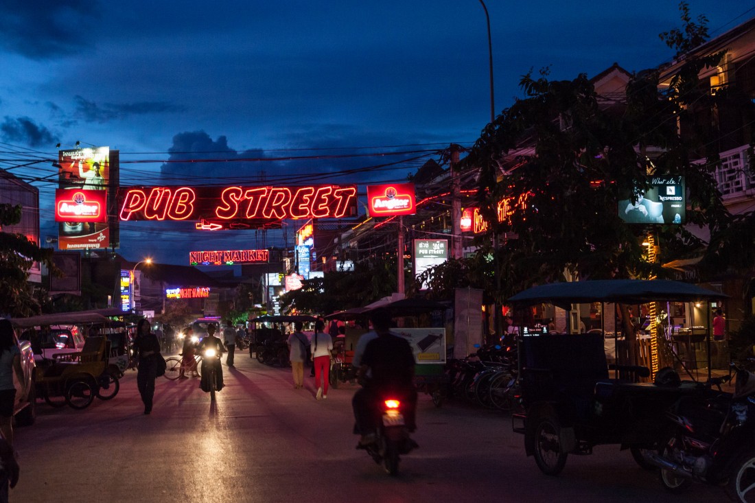 Die berühmte Pub Street in Siem Reap
